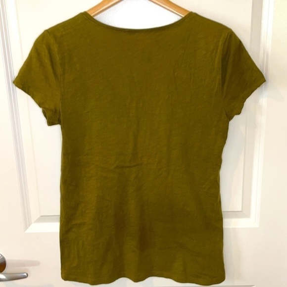 ANN TAYLOR | Women’s Army Green V-Neck Shirt Size Medium - Picture 4 of 4